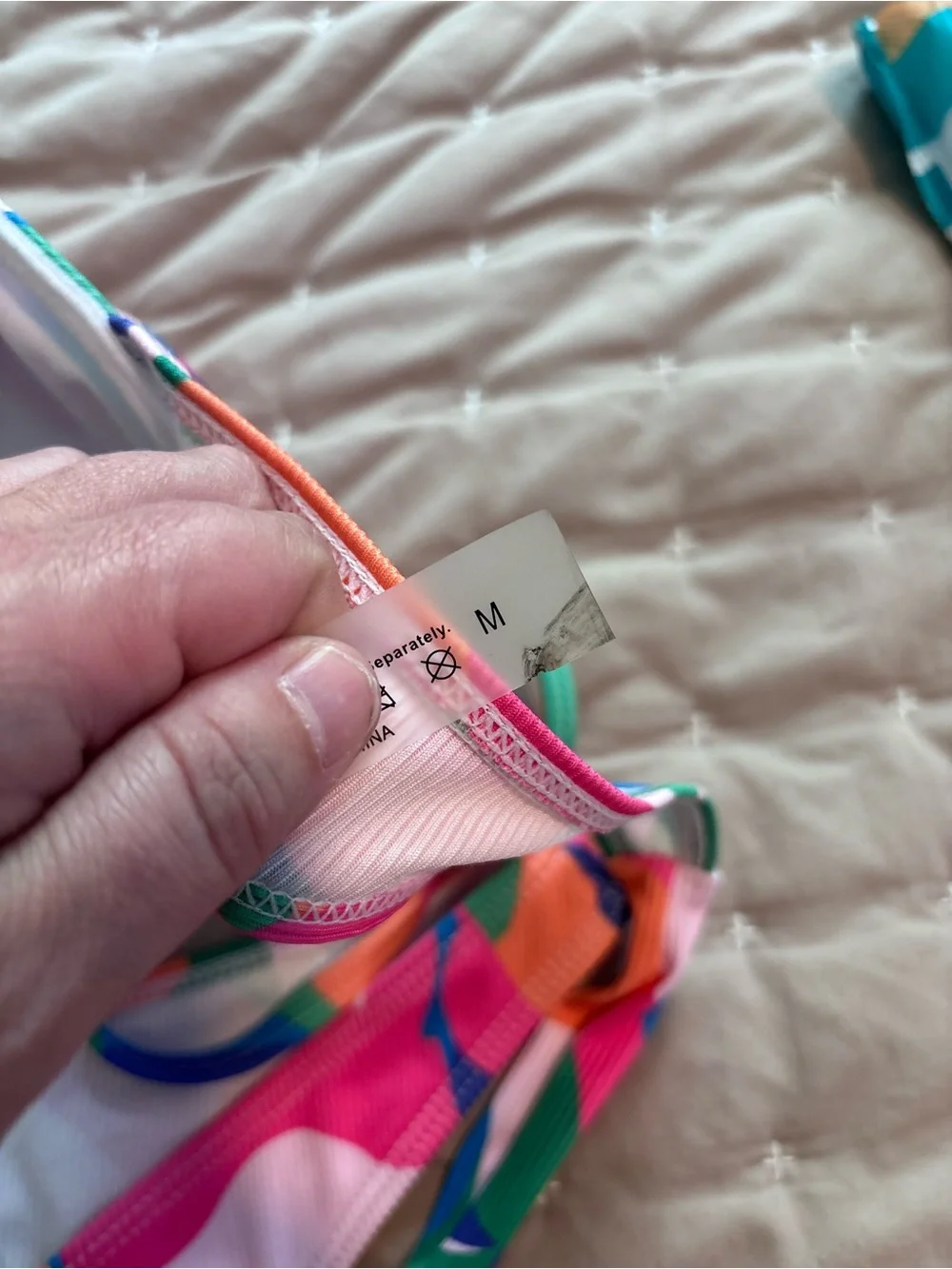 Multicolor Abstract Print Underwire Bikini